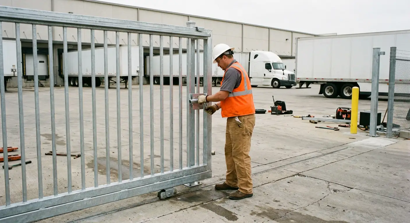 Heavy-duty temporary fencing installation in Union City