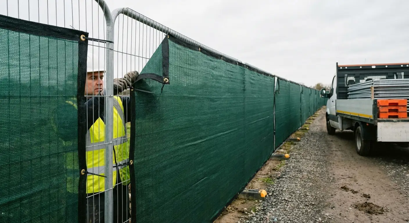 High security temporary fencing perimeter in Union City, CA