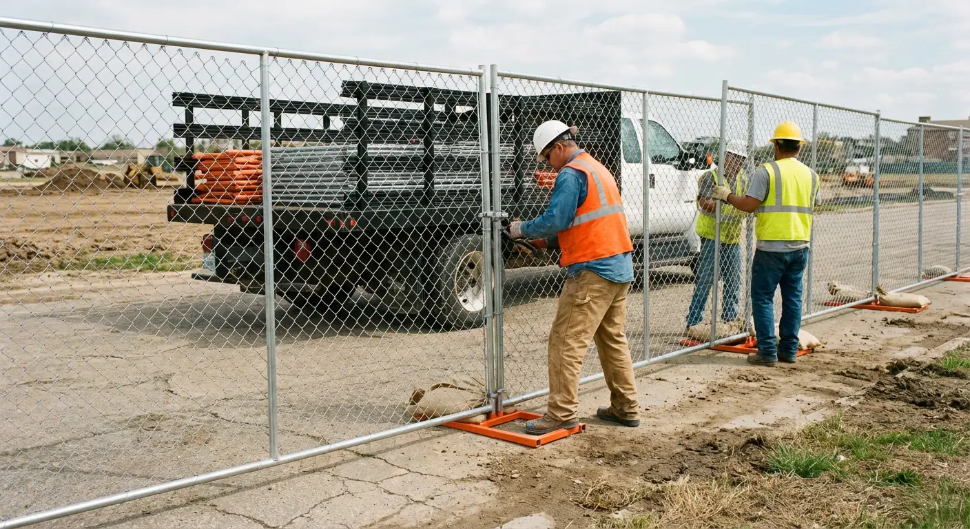 Temporary fencing deployment in Union City, CA