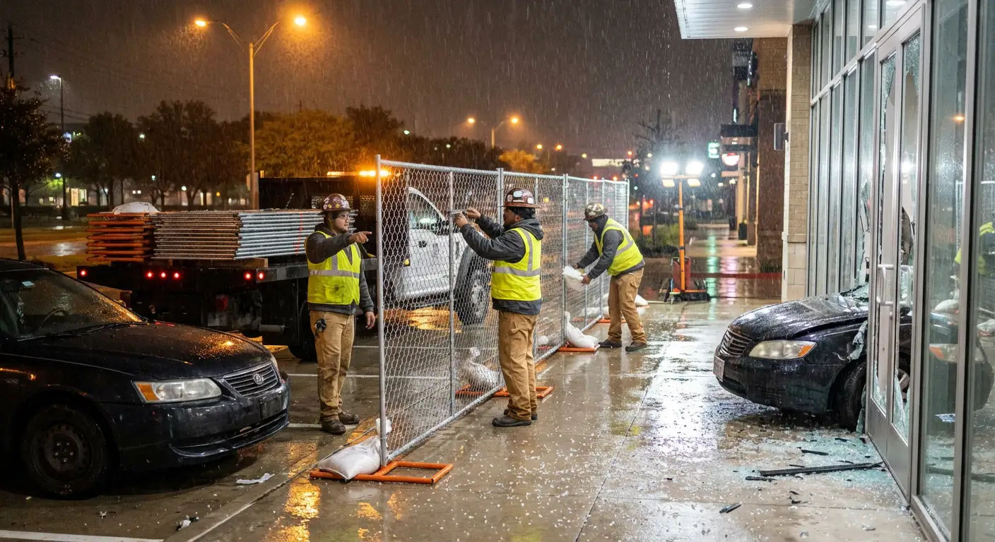 Emergency temporary fencing and dispatch logistics in Union City, CA